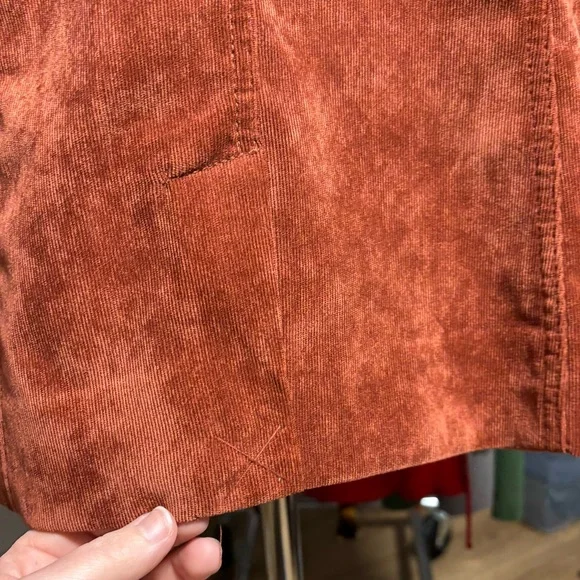NWOT rusty orange corduroy shacket, Croft & Barrow size XL - Picture 6 of 12